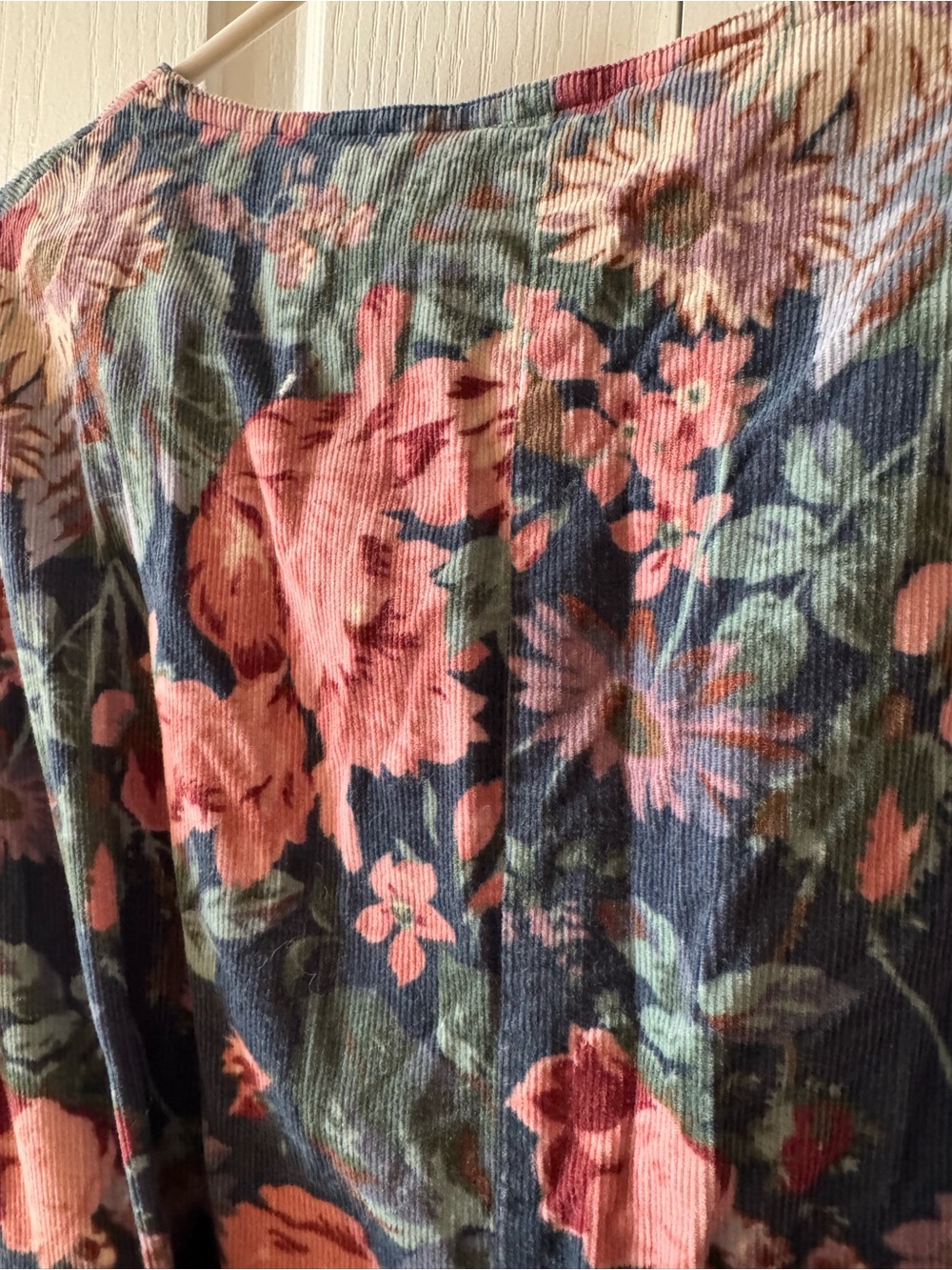 Vintage Laura Ashley jumpsuit floral corduroy blue floral size small - Picture 10 of 11